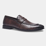 Load image into Gallery viewer, WAVEWALKER FLOW Men Faux Leather Black Slip-On Loafers