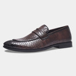 Load image into Gallery viewer, WAVEWALKER FLOW Men Faux Leather Black Slip-On Loafers