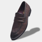 Load image into Gallery viewer, WAVEWALKER FLOW Men Faux Leather Black Slip-On Loafers