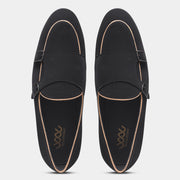 WAVEWALKER MARS Men Black Classic Suede Loafers