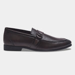 Load image into Gallery viewer, WAVEWALKER PUNCH Men Faux Leather Black Slip-On Loafers