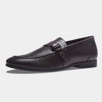 Load image into Gallery viewer, WAVEWALKER PUNCH Men Faux Leather Black Slip-On Loafers