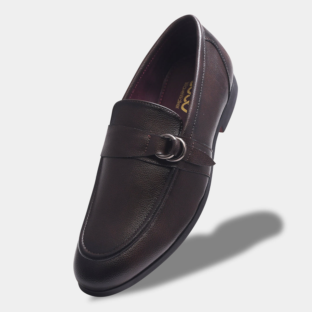 WAVEWALKER PUNCH Men Faux Leather Black Slip-On Loafers