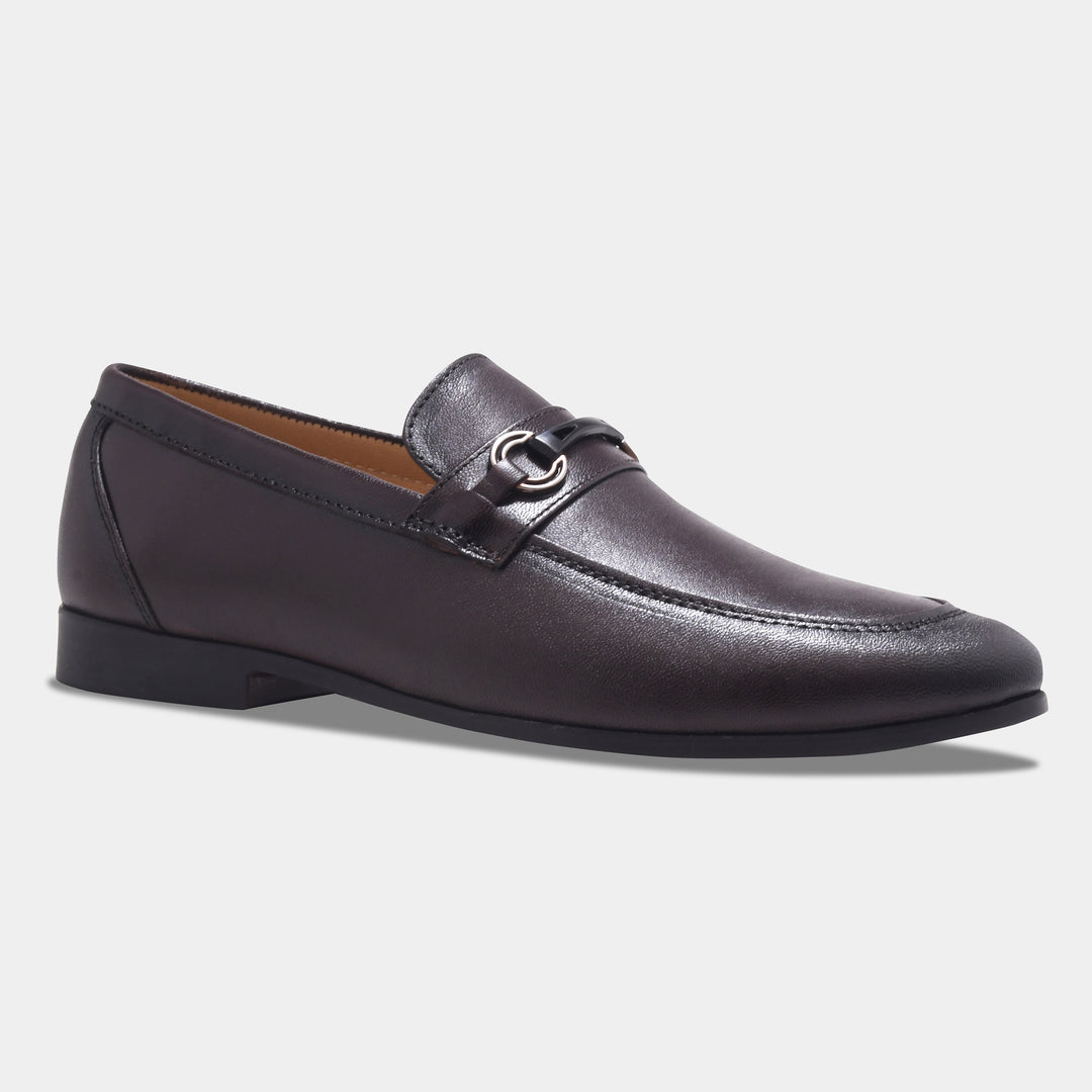 WAVEWALKER TINNY Men Black Leather Slip-On Loafers