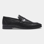 Load image into Gallery viewer, WAVEWALKER TWISTTER Men Faux Leather Black Slip-On Loafers