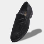 Load image into Gallery viewer, WAVEWALKER TWISTTER Men Faux Leather Black Slip-On Loafers