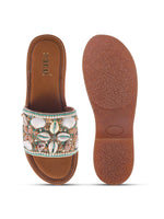 Load image into Gallery viewer, Stylish Handcrafted Flats with Shells, Beads &amp; Stones