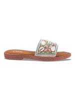 Load image into Gallery viewer, Stylish Handcrafted Flats with Shells, Beads &amp; Stones