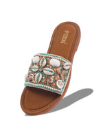 Load image into Gallery viewer, Stylish Handcrafted Flats with Shells, Beads &amp; Stones