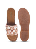 Load image into Gallery viewer, Stylish Handcrafted Flats with Shells, Beads &amp; Stones