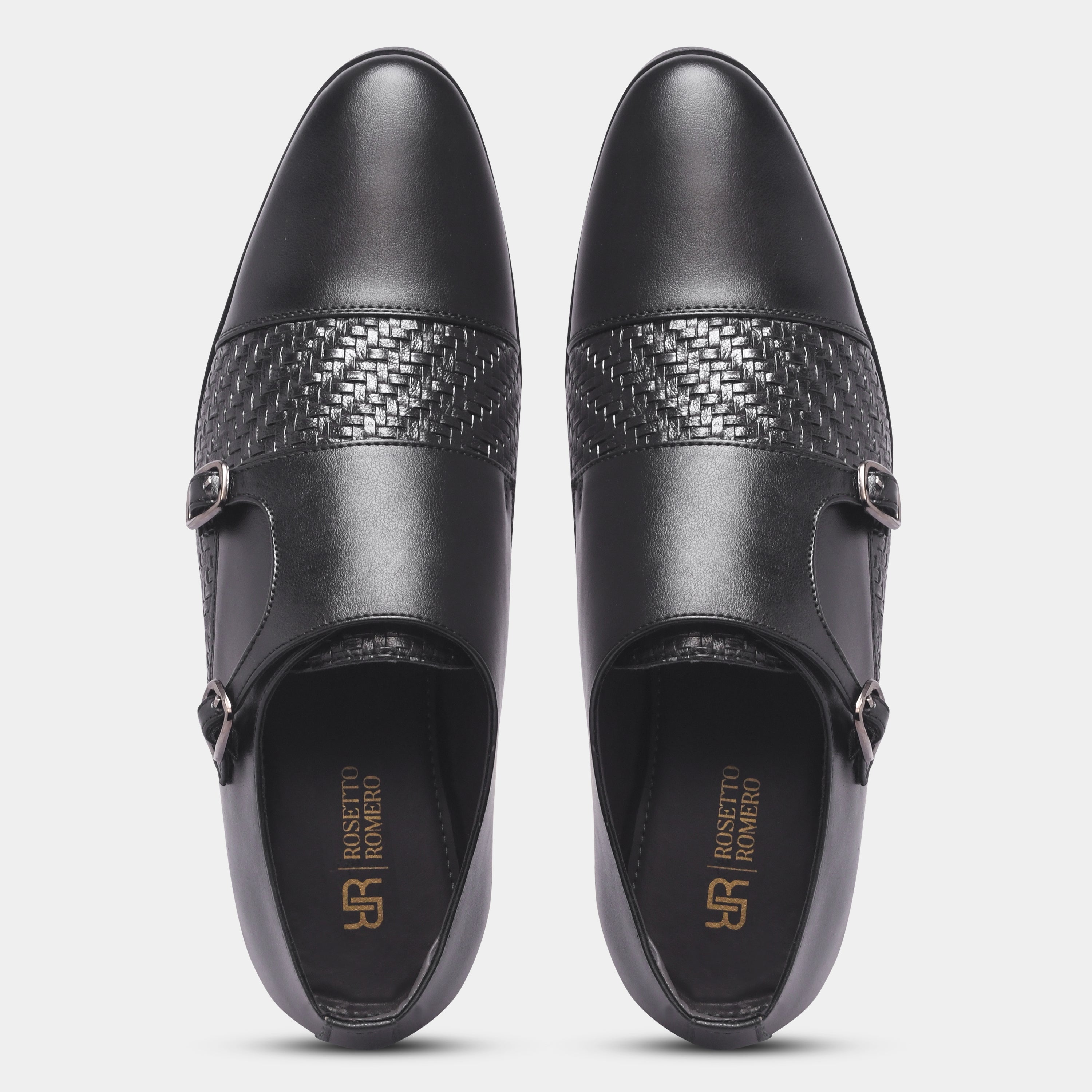 Rosetto Romero Steel Polished & Bold Double Monk Strap For Men