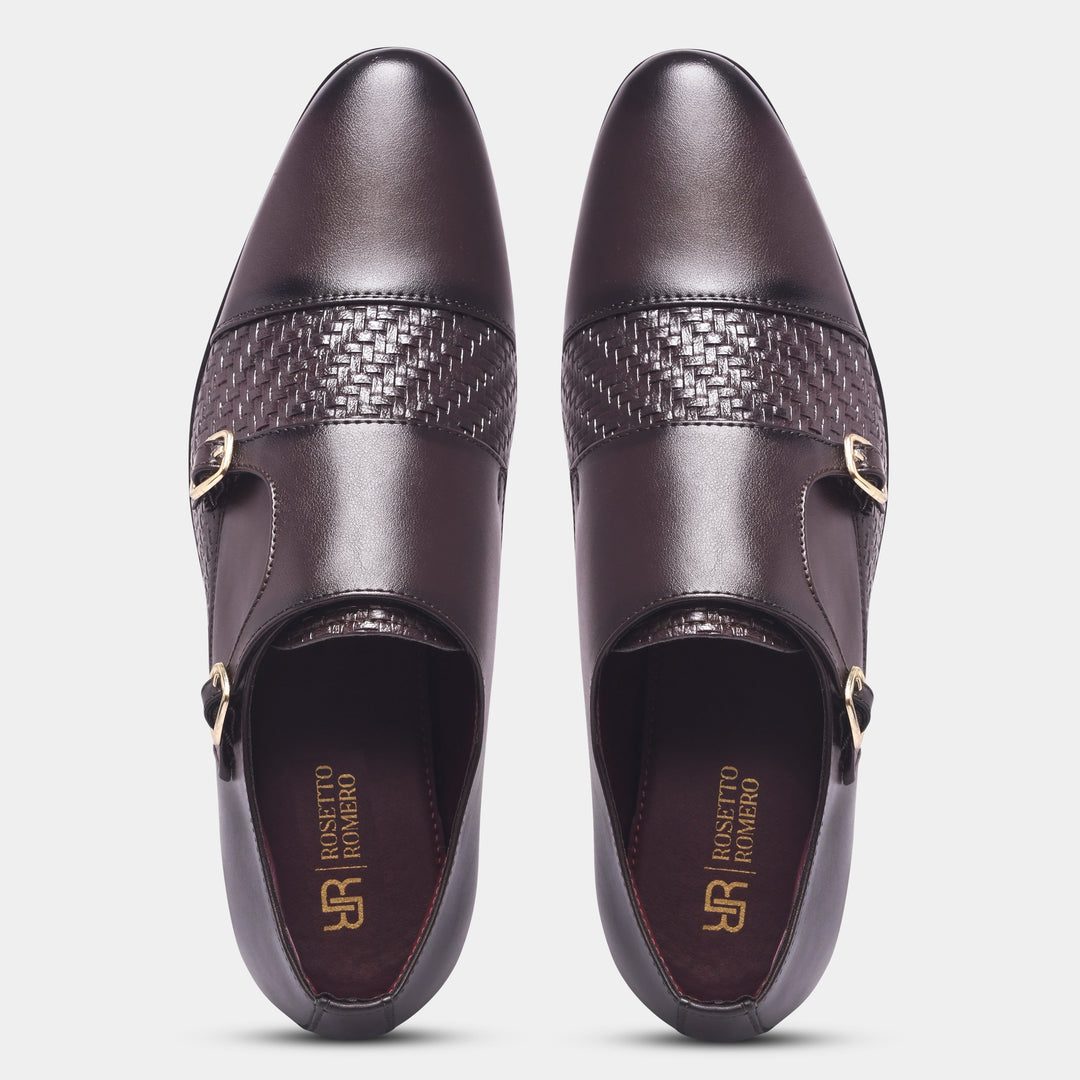 Rosetto Romero Steel Polished & Bold Double Monk Strap For Men