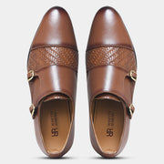 Rosetto Romero Steel Polished & Bold Double Monk Strap For Men