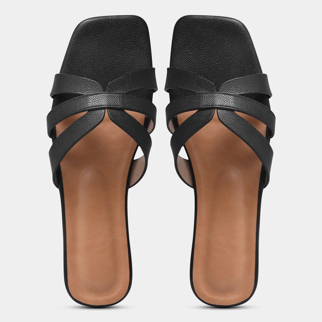 Peek Supermodel Black Casual Slippers