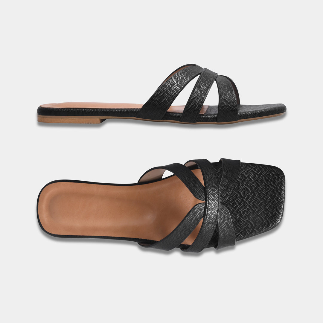 Peek Supermodel Black Casual Slippers
