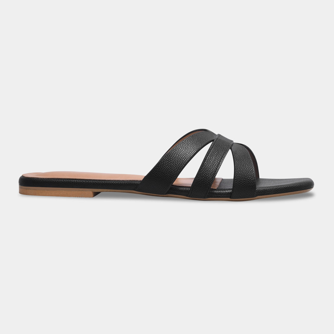 Peek Supermodel Black Casual Slippers