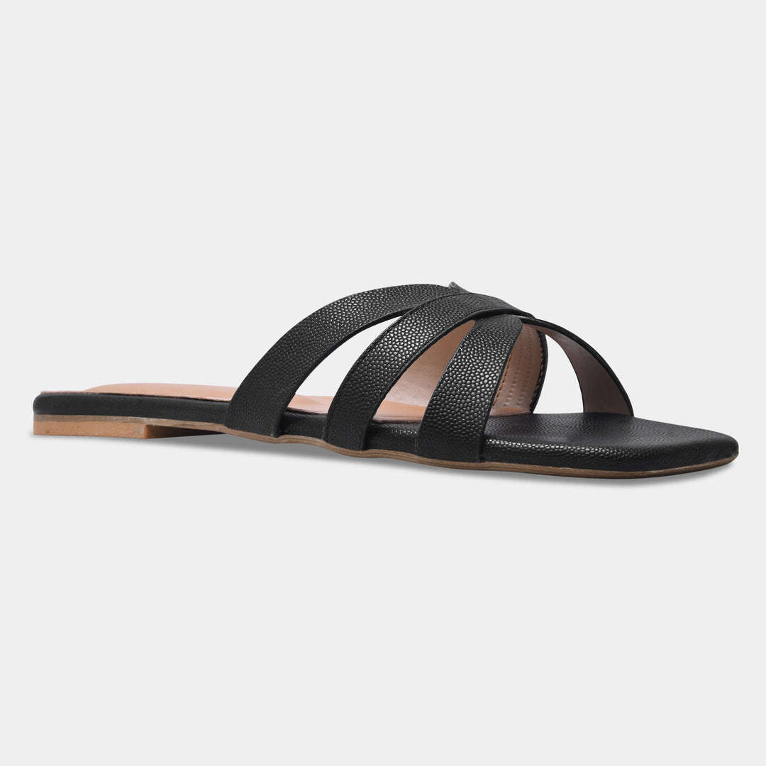 Peek Supermodel Black Casual Slippers