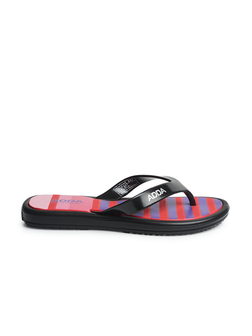 ADDA MIST Stripes Thong Flip-flop For Women