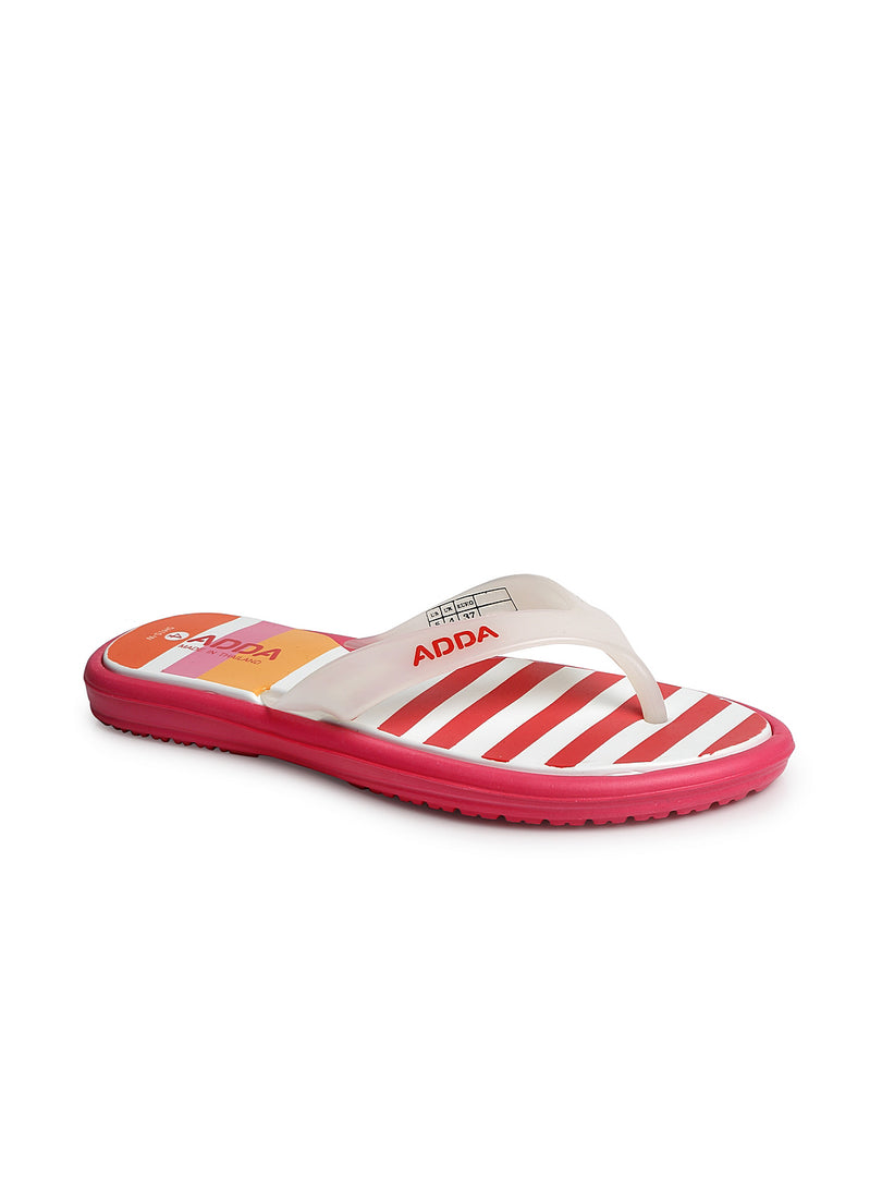ADDA MIST Stripes Thong Flip-flop For Women