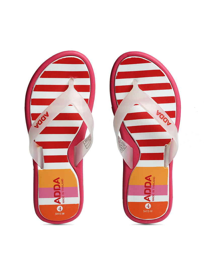 ADDA MIST Stripes Thong Flip-flop For Women