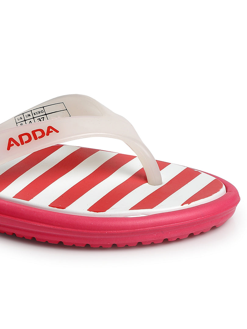 ADDA MIST Stripes Thong Flip-flop For Women