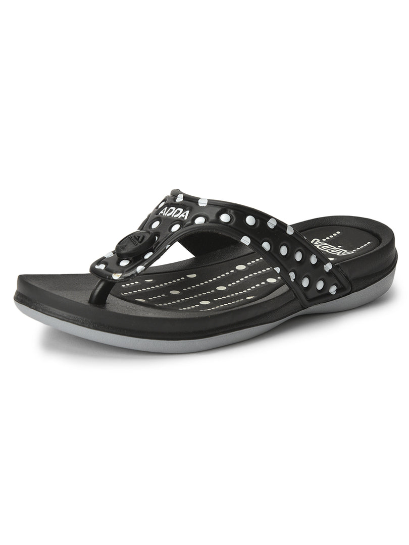 ADDA POLKA Polka-dot Thong Flip-flop For Women