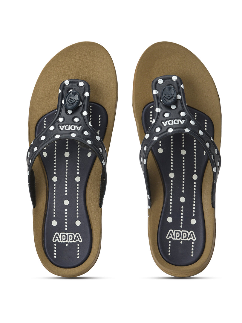 ADDA POLKA Polka-dot Thong Flip-flop For Women
