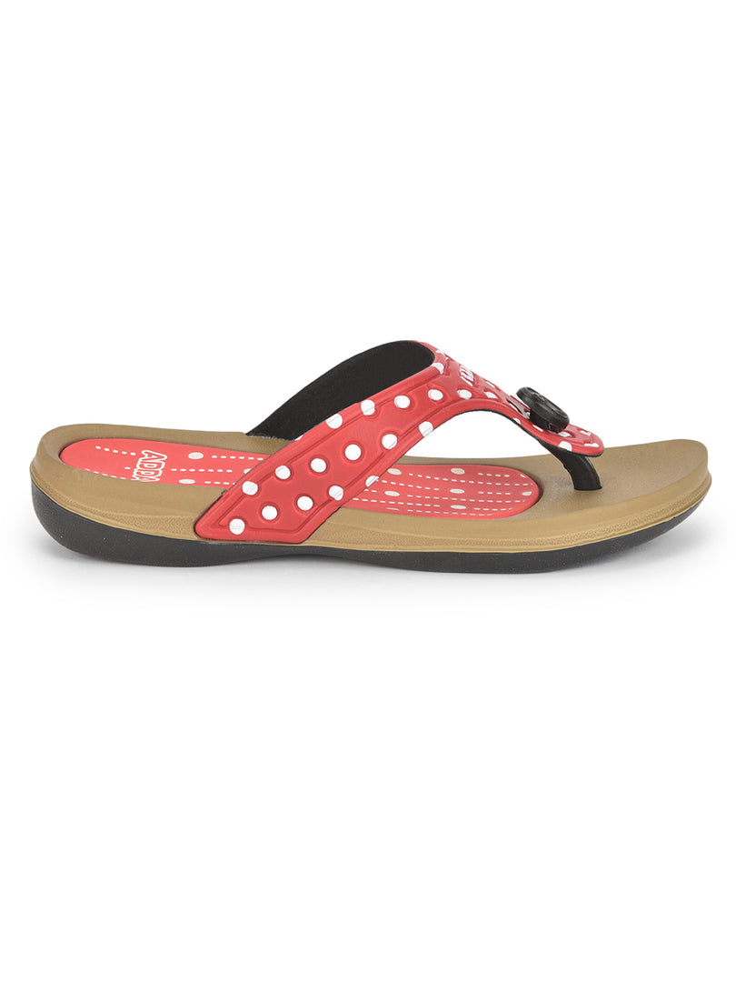 ADDA POLKA Polka-dot Thong Flip-flop For Women
