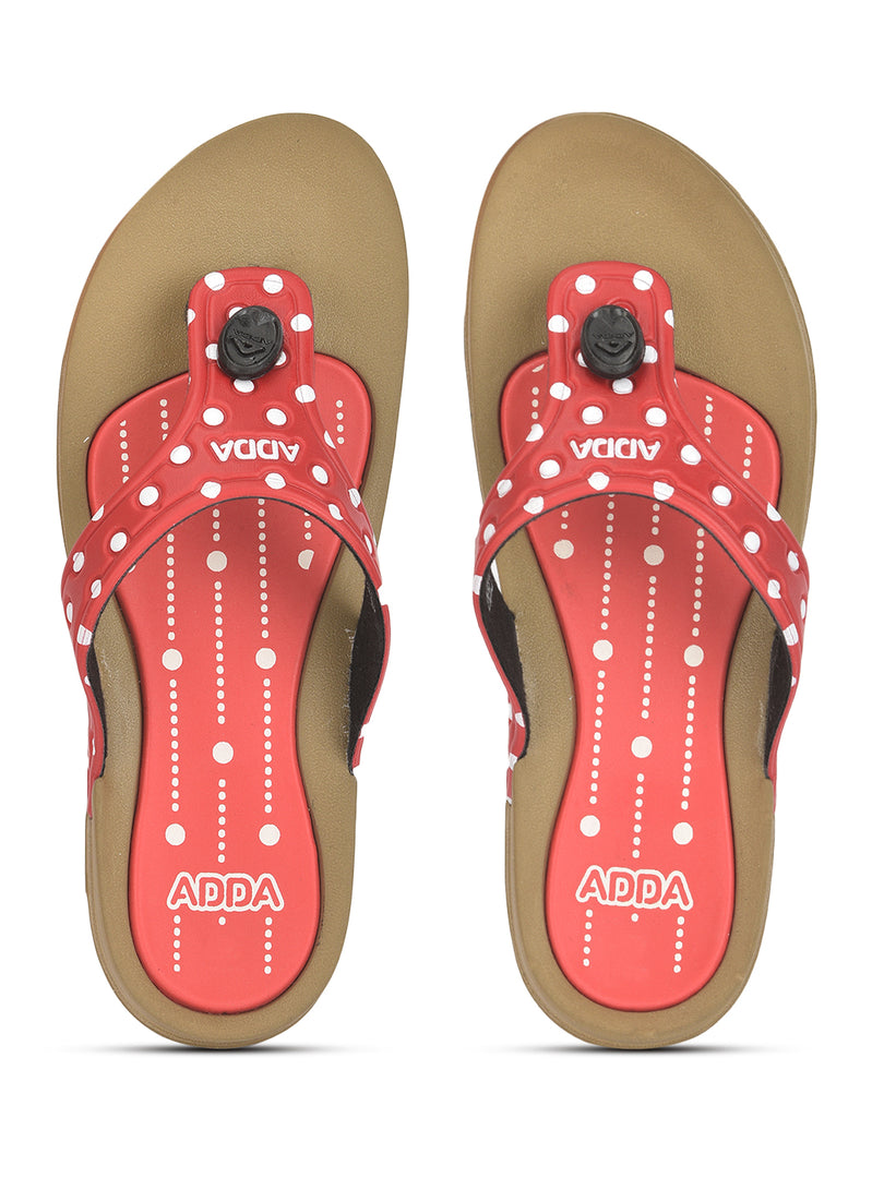 ADDA POLKA Polka-dot Thong Flip-flop For Women