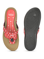 Load image into Gallery viewer, ADDA POLKA Polka-dot Thong Flip-flop For Women
