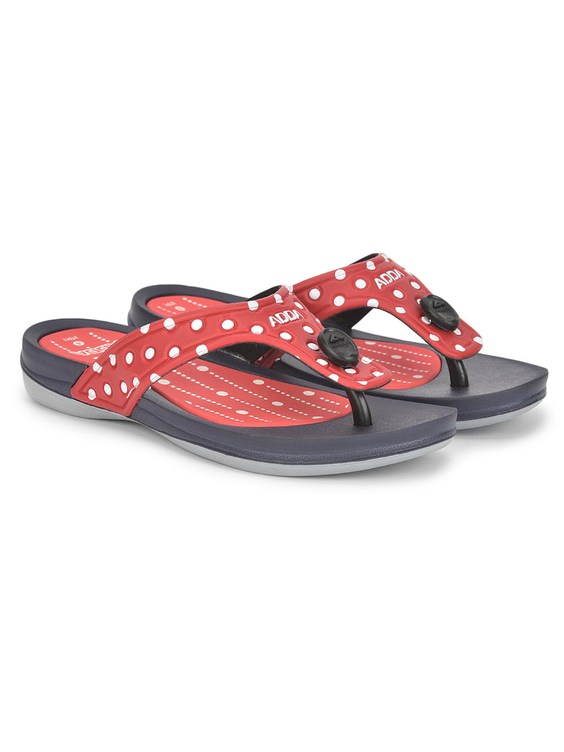 ADDA POLKA Polka-dot Thong Flip-flop For Women