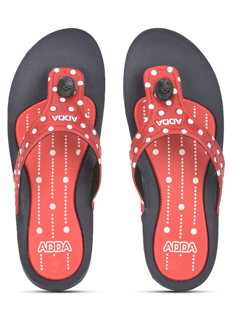 ADDA POLKA Polka-dot Thong Flip-flop For Women
