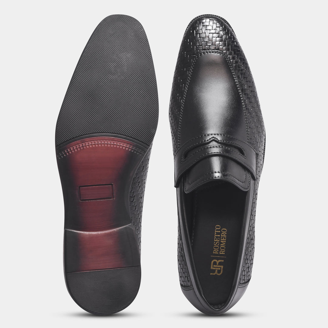 Rosetto Romero Vanguard Premium Woven Penny Loafers For Men