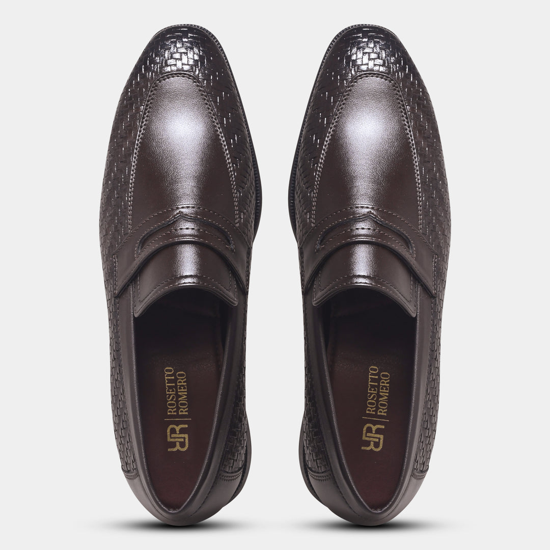 ROSETTO ROMERO Vanguard Premium Woven Penny Loafers For Men
