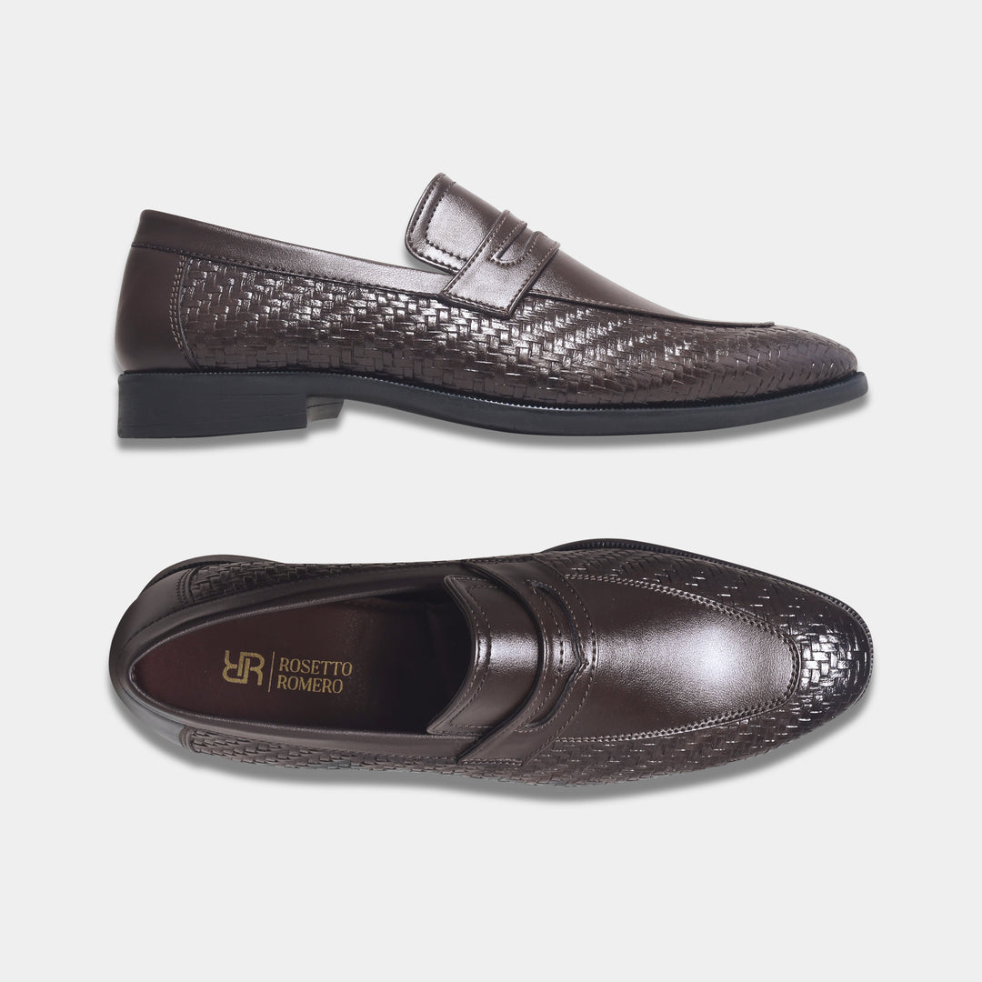 ROSETTO ROMERO Vanguard Premium Woven Penny Loafers For Men