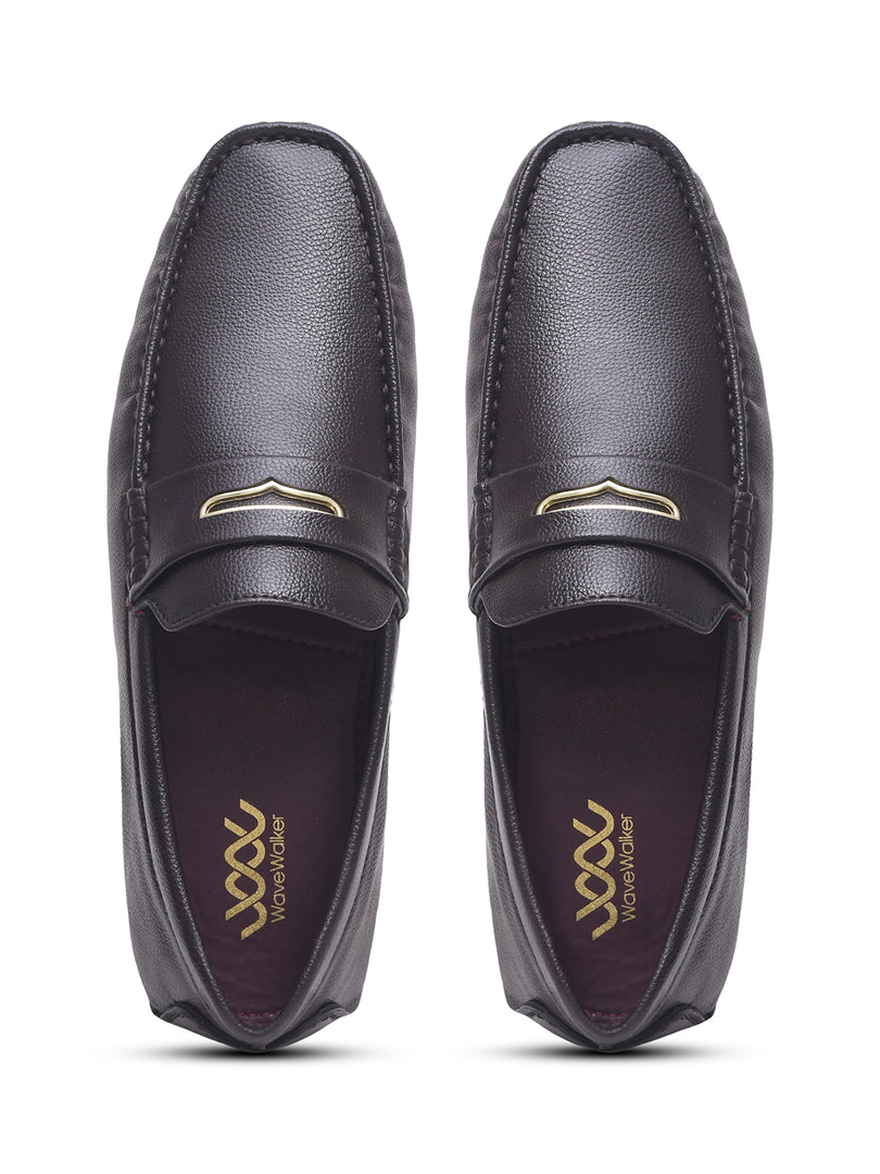 WAVEWALKER AERO Men Beige Faux Leather Slip-On Loafers