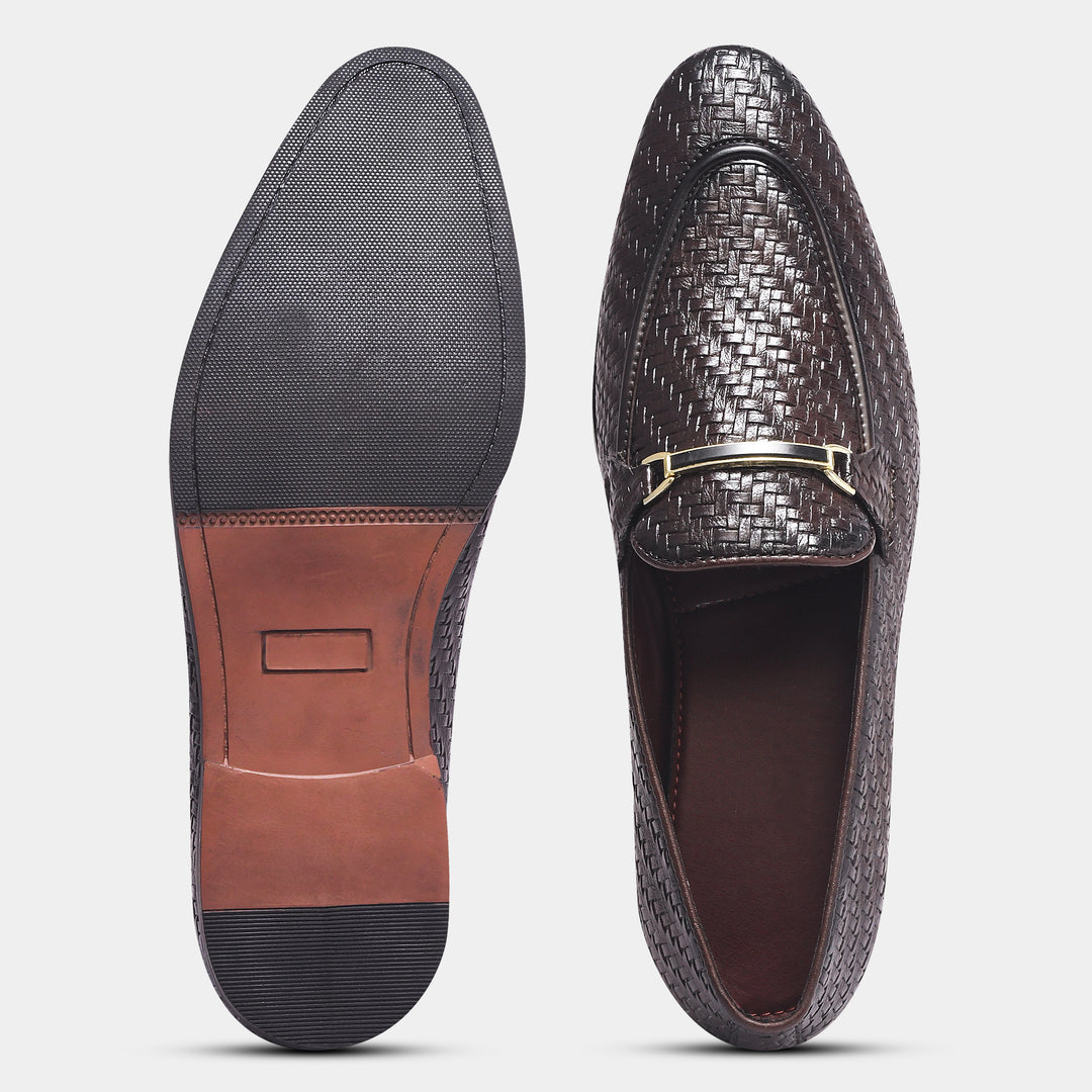 WAVEWALKER Blaze Handcrafted Woven Penny Loafers For Men