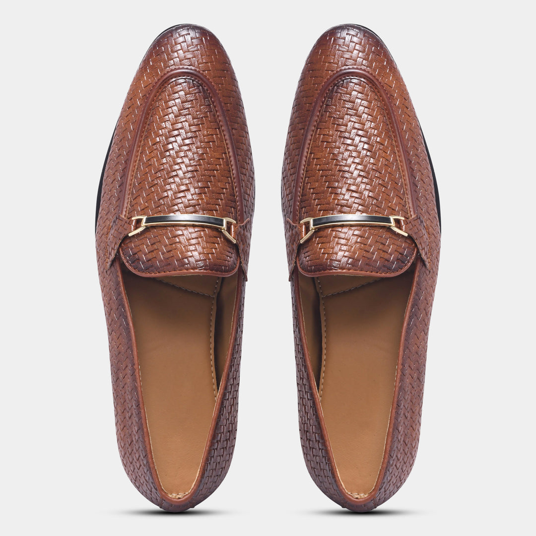 WAVEWALKER Blaze Handcrafted Woven Penny Loafers For Men