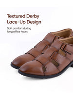 Load image into Gallery viewer, WAVEWALKER ROMAN-2 Men Black Faux Leather Ethnic Sandal