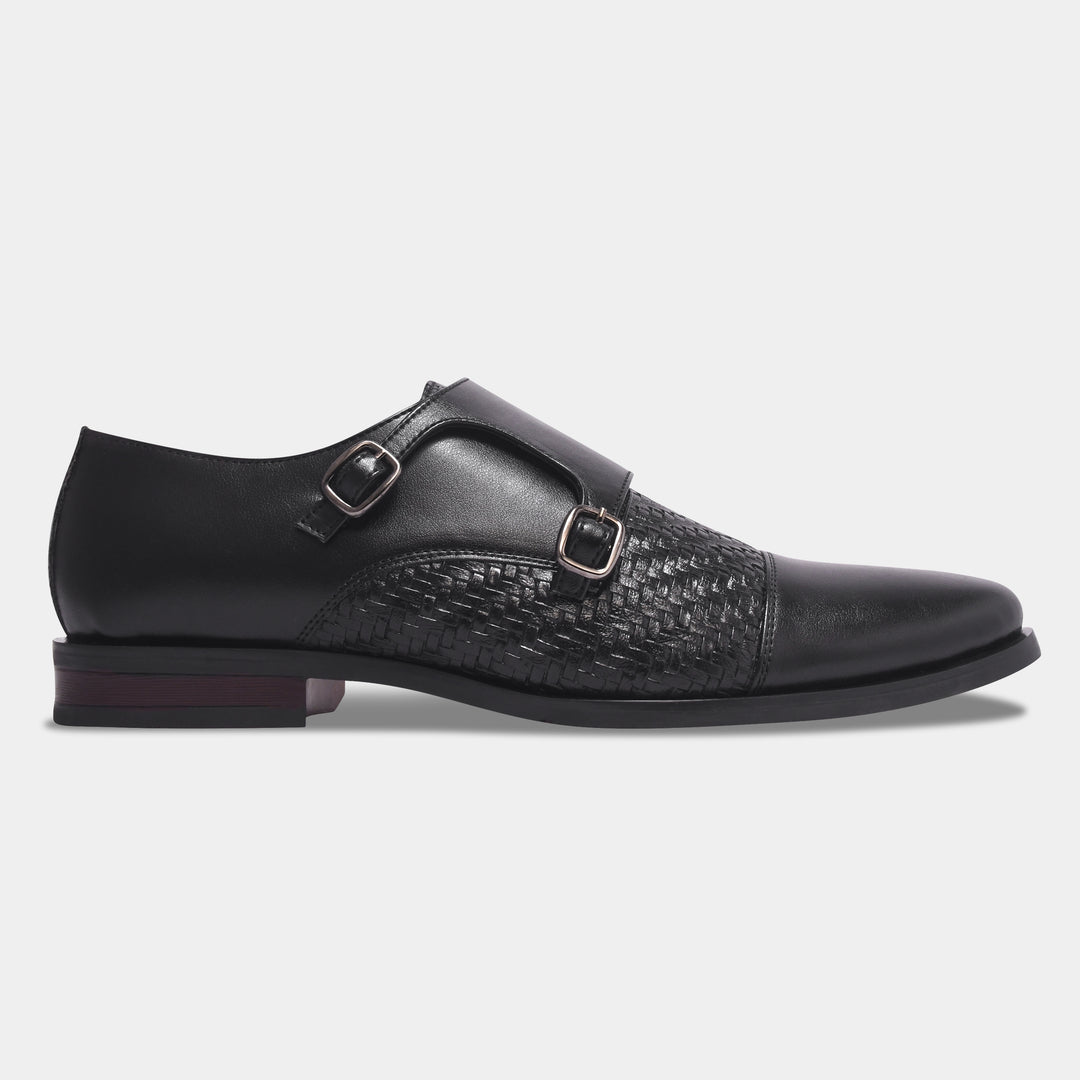 WAVEWALKER Steel Polished & Bold Double Monk Strap For Men