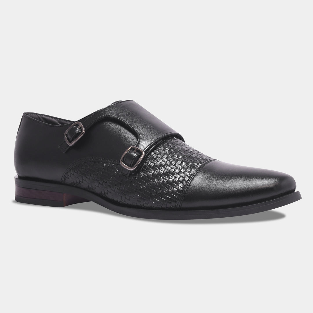 WAVEWALKER Steel Polished & Bold Double Monk Strap For Men