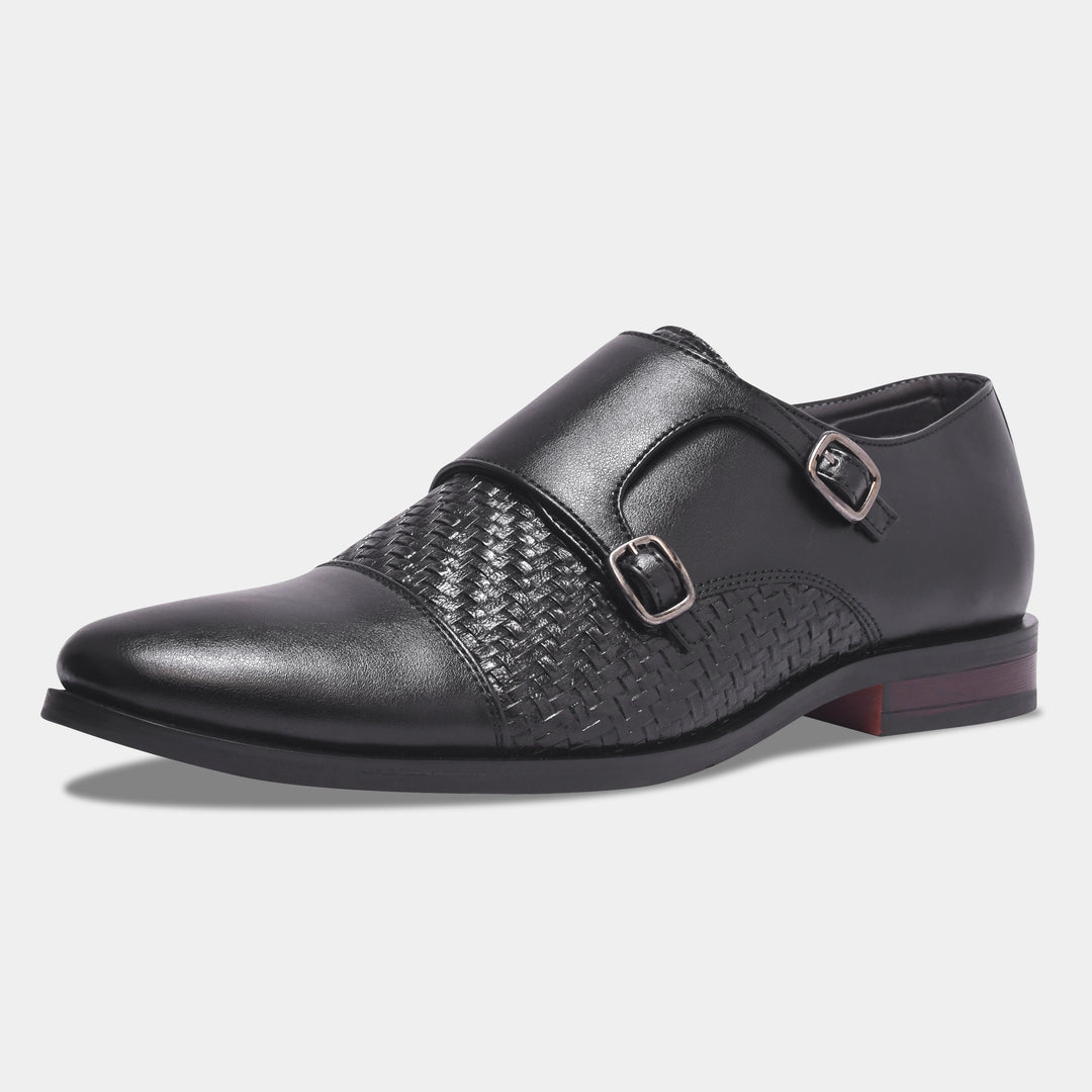 WAVEWALKER Steel Polished & Bold Double Monk Strap For Men