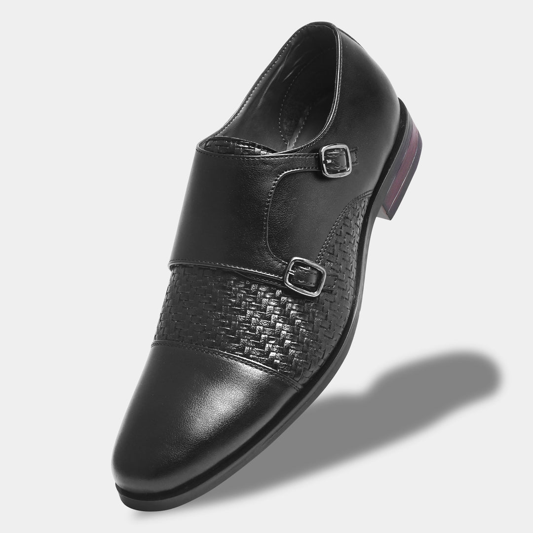 WAVEWALKER Steel Polished & Bold Double Monk Strap For Men