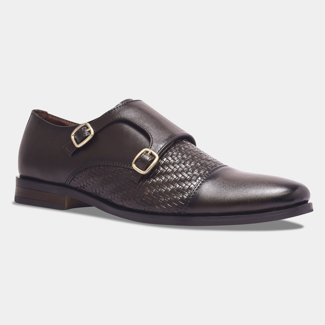 WAVEWALKER Steel Polished & Bold Double Monk Strap For Men