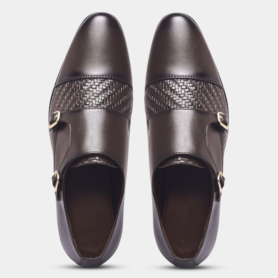 WAVEWALKER Steel Polished & Bold Double Monk Strap For Men
