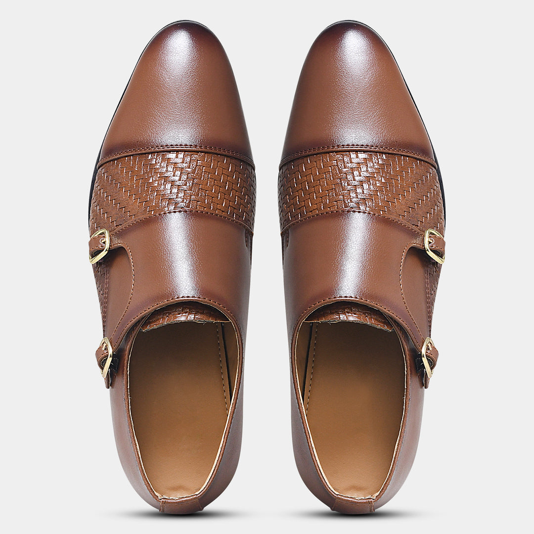 WAVEWALKER Steel Polished & Bold Double Monk Strap For Men