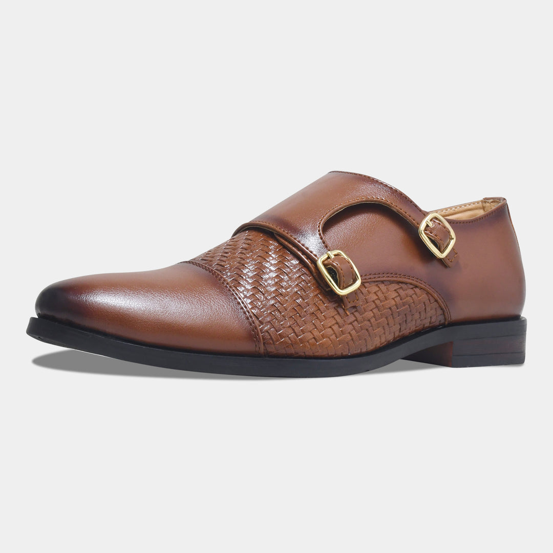 WAVEWALKER Steel Polished & Bold Double Monk Strap For Men