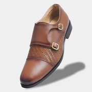 WAVEWALKER Steel Polished & Bold Double Monk Strap For Men