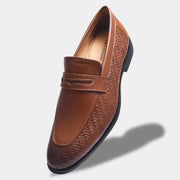 WAVEWALKER Vanguard Premium Woven Penny Loafers For Men