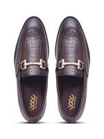 Load image into Gallery viewer, WAVEWALKER WOOD Men Black Faux Leather Slip-On Loafers